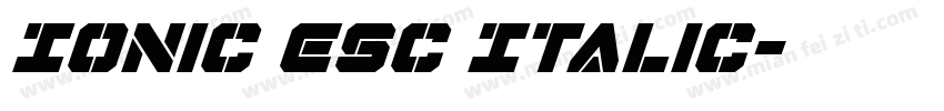 Ionic ESc Italic字体转换